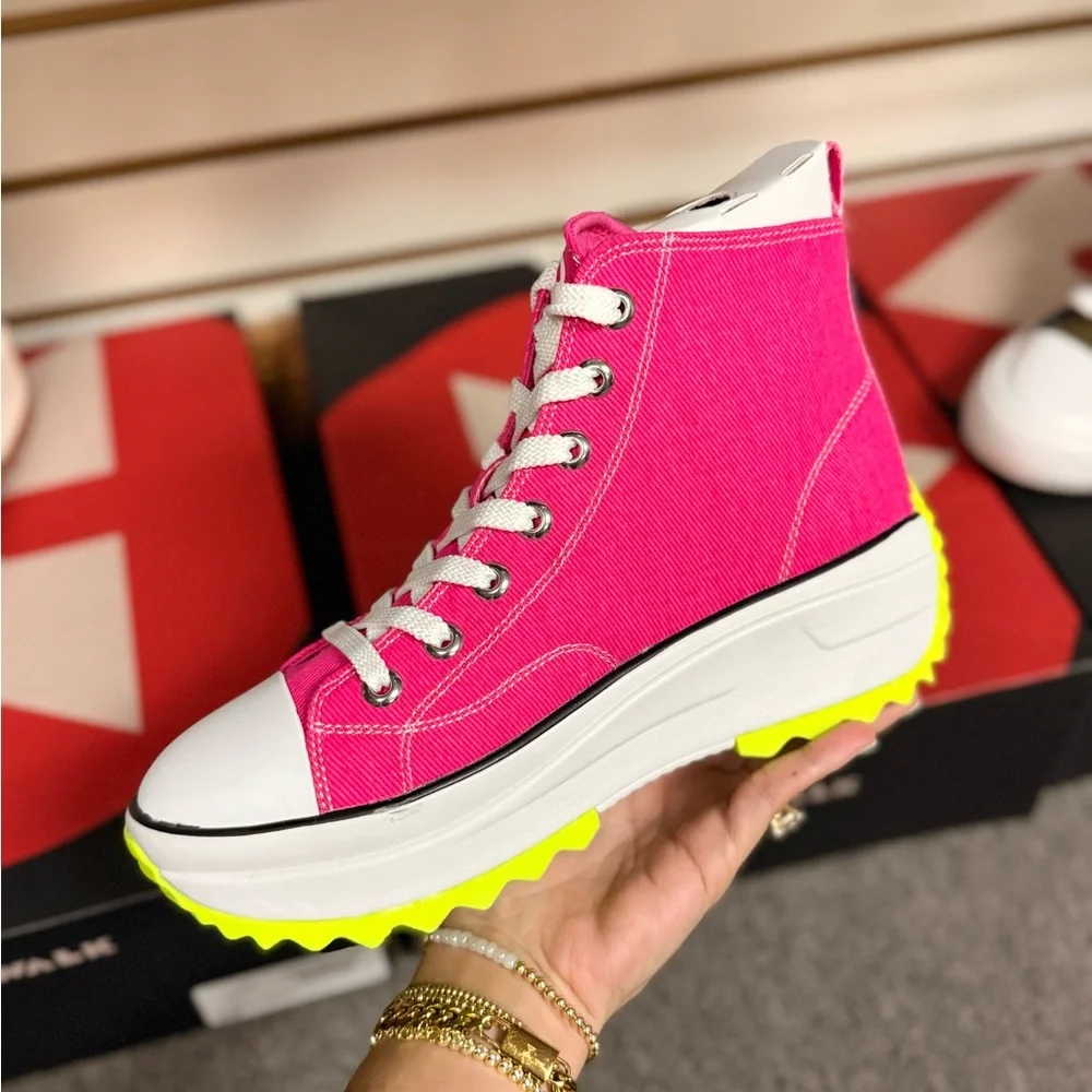 Pink Platform High Top Sneaker - Picture 4 of 5